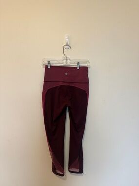 Lulu Lemon Burgundy and Pink Leggings